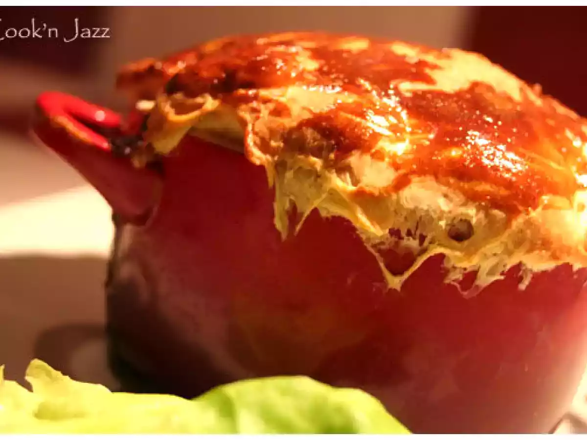 Cassolette de poulet à la mimolette