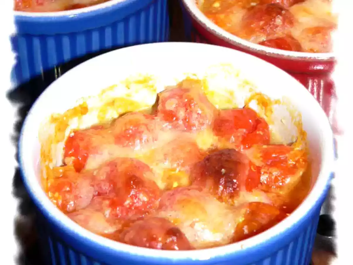 Cassolettes de tomates à la mozarrella