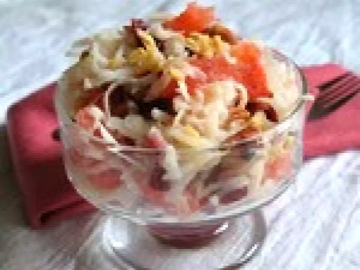 Céleri-rave au pamplemousse et aux canneberges séchées