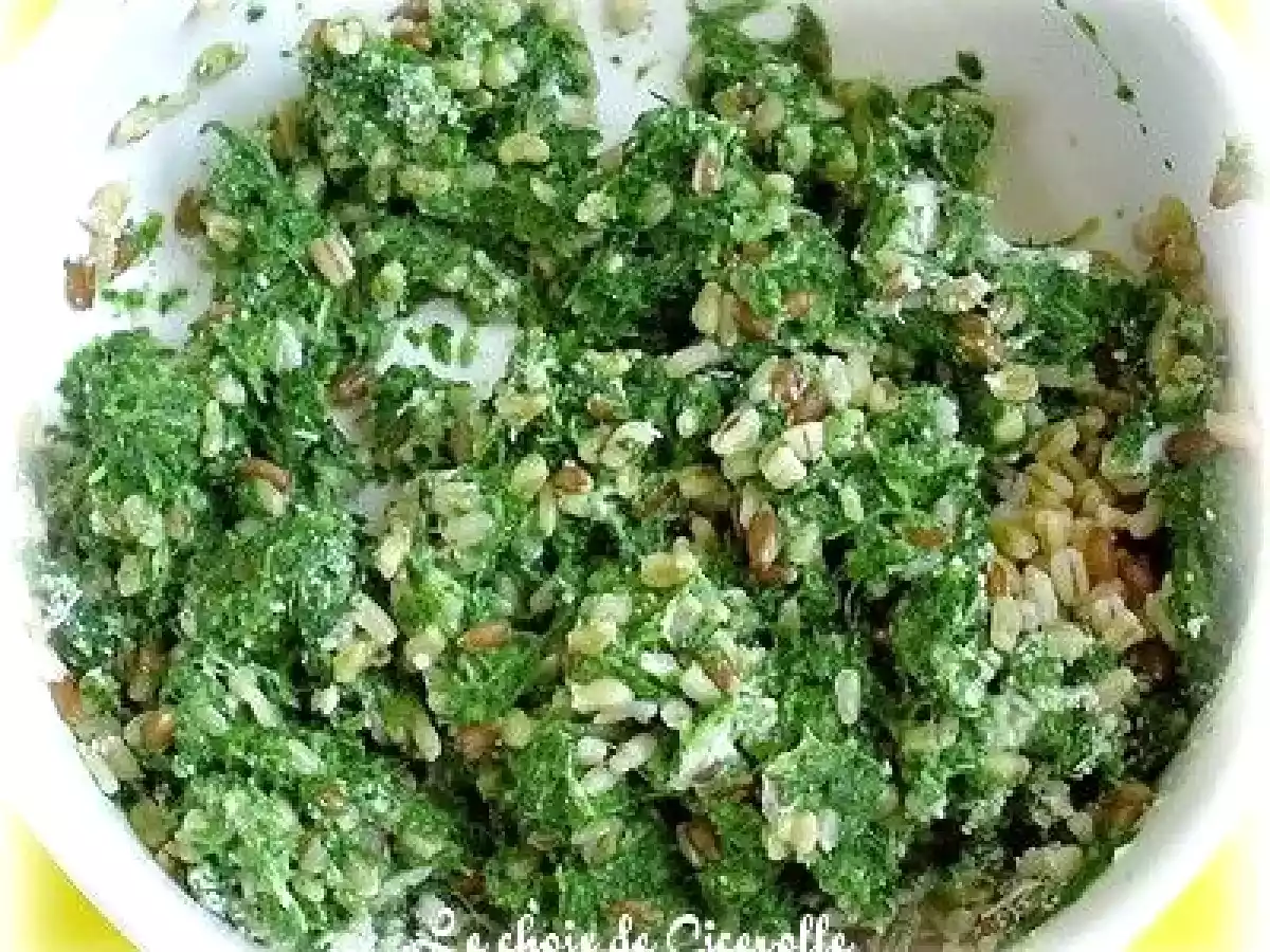 Céréales aux épinards