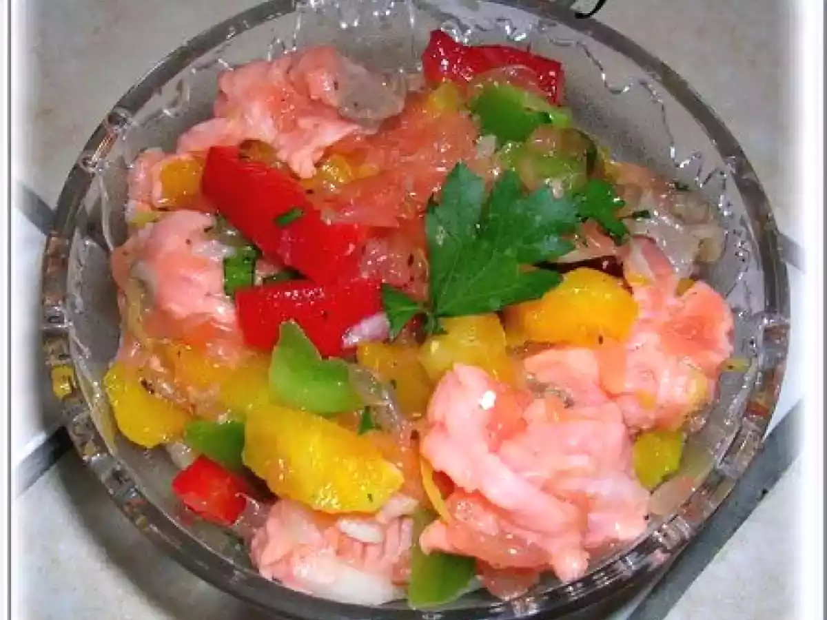 CEVICHE DE SAUMON AUX AGRUMES