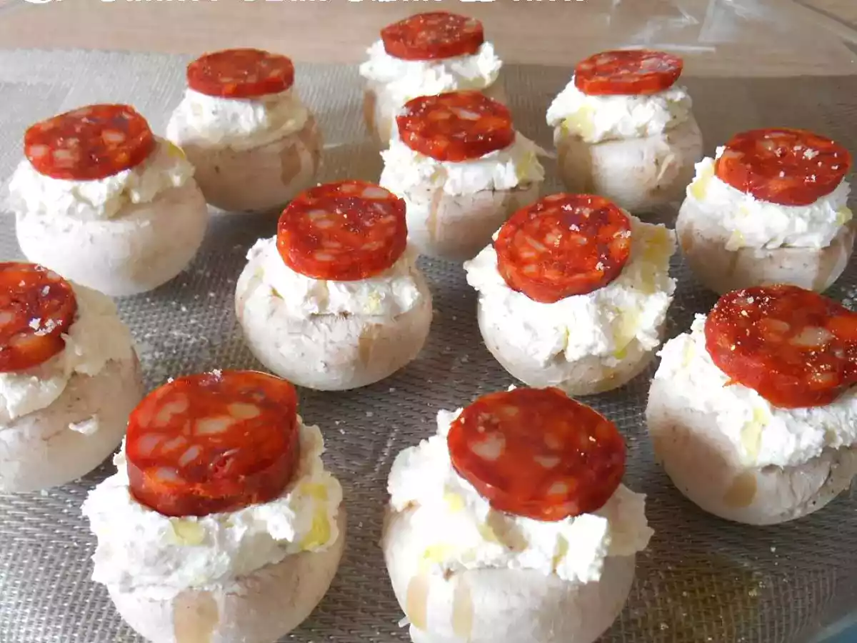 Champignon farci philadelphia & chorizo - photo 2