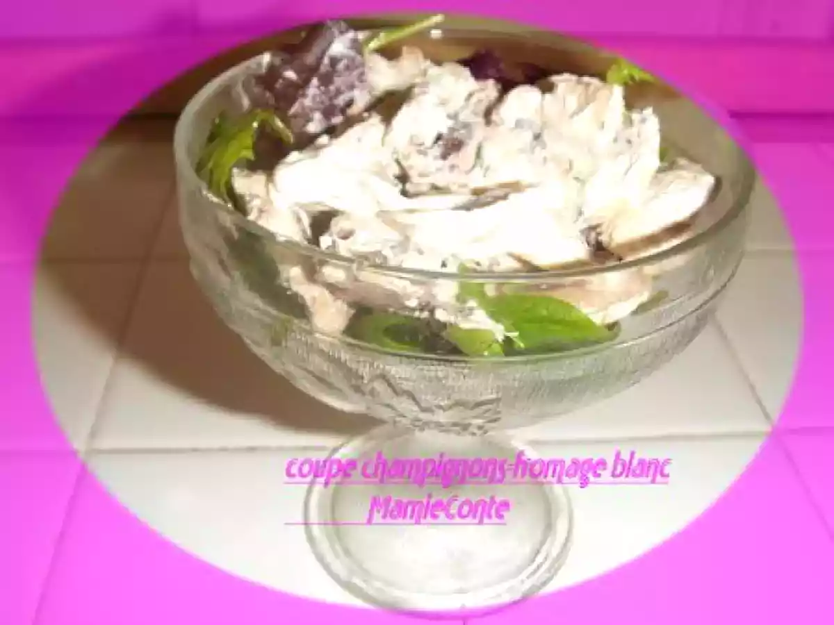 Champignons de paris au fromage blanc