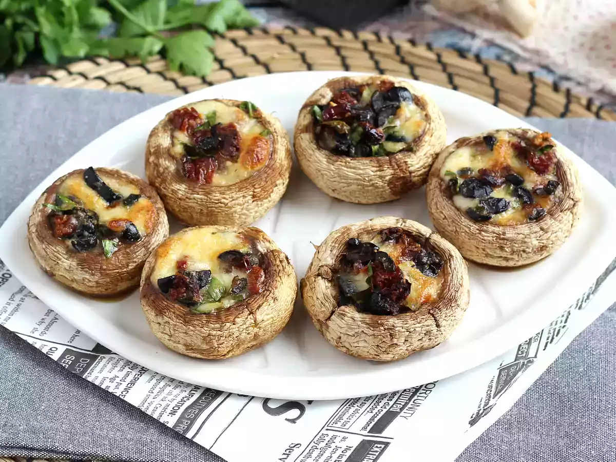 Champignons farcis et cuits au four (une bonne idée pour l'apéro) - photo 5