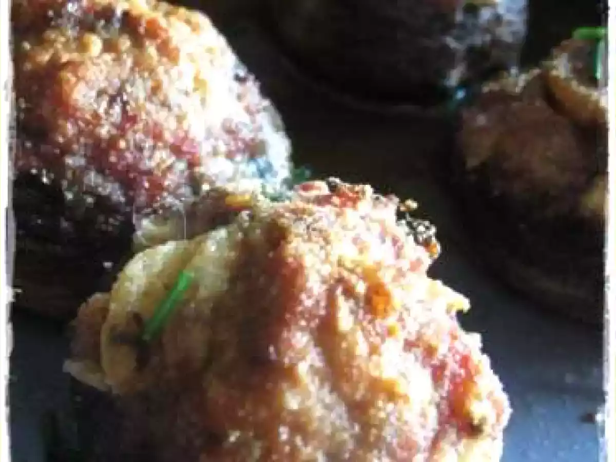 Champignons farcis gratinés au parmesan - photo 2