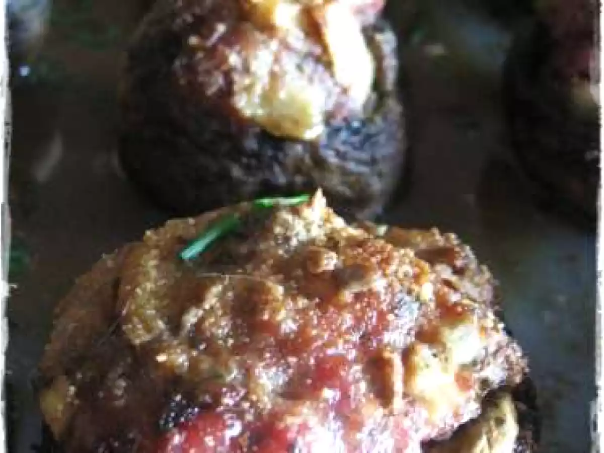 Champignons farcis gratinés au parmesan - photo 3