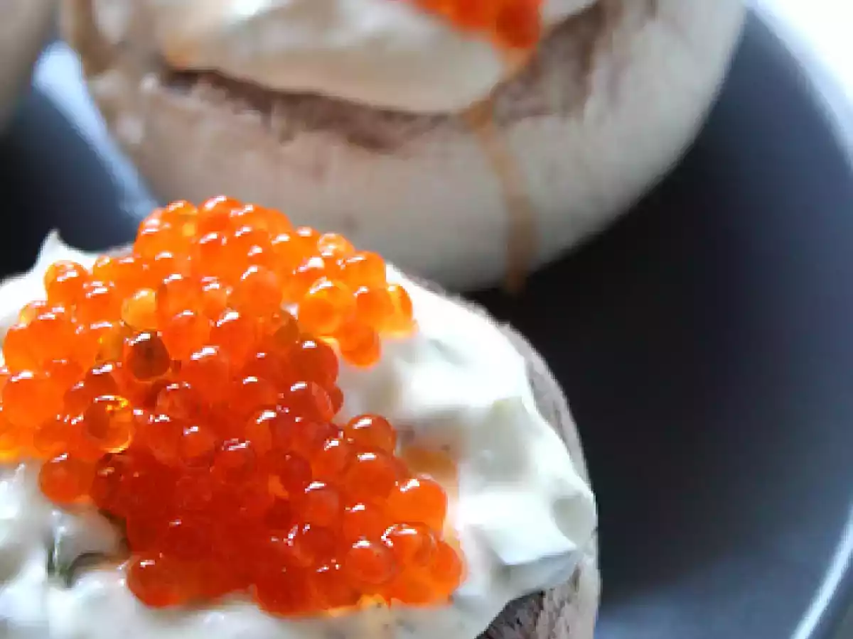 Champignons Farcis, mais sans Cuisson