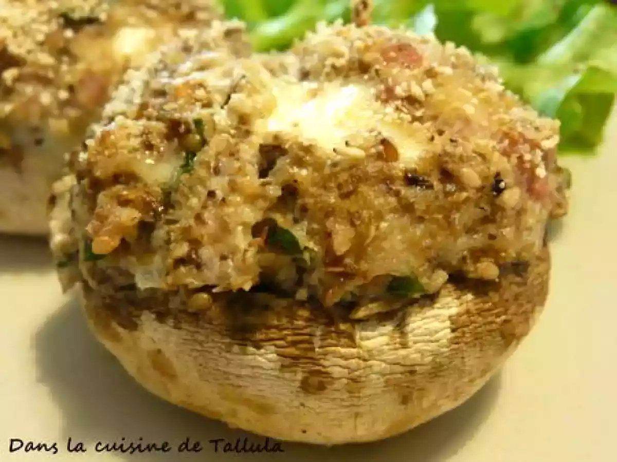 Champignons farcis, raclette et graines de sésame - photo 3
