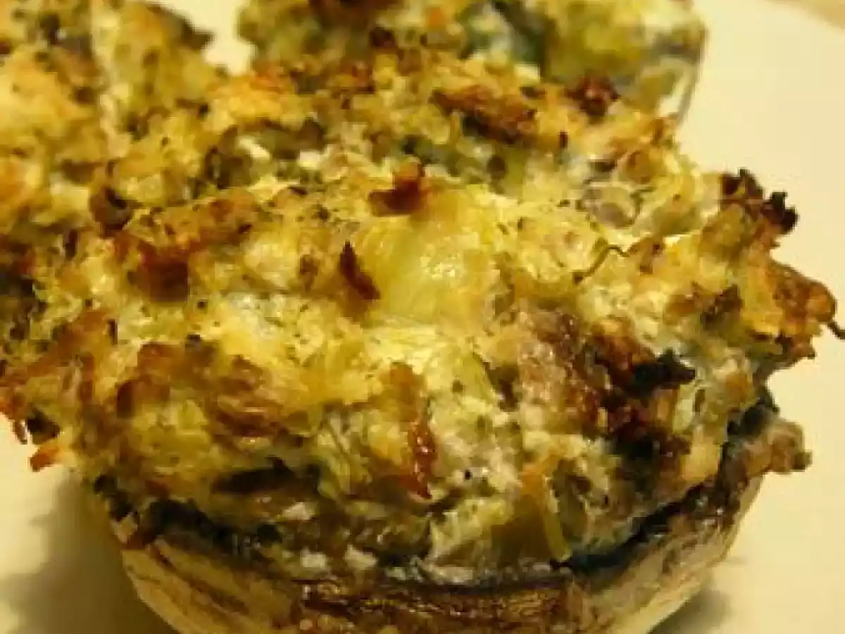 Champignons farcis, ricotta et brocoli