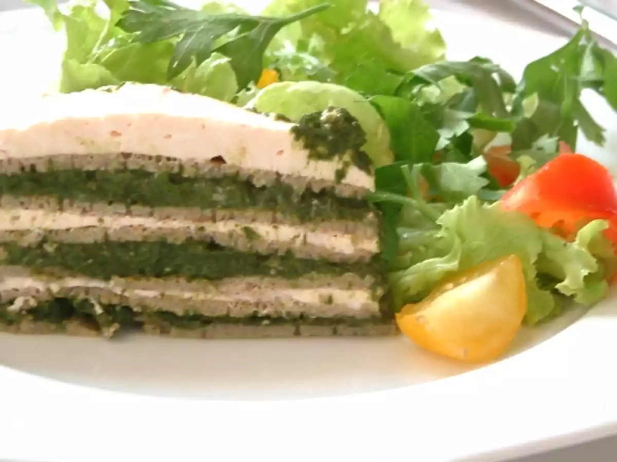 Chandeleur : Gâteau de crêpes aux épinards et saumon