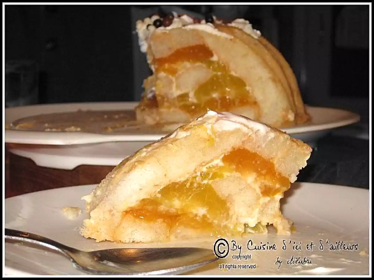 Charlotte aux abricots et vanille