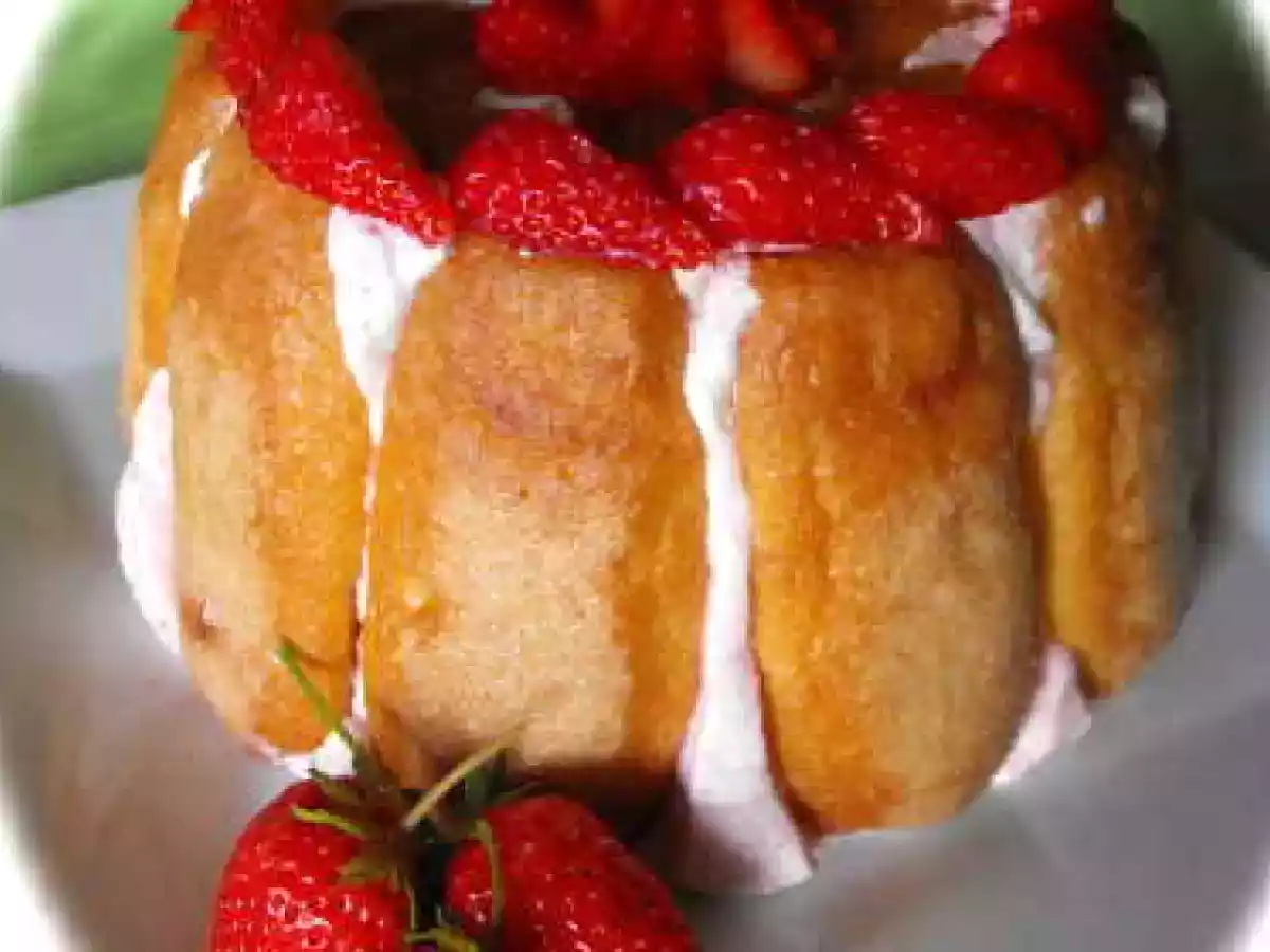 Charlotte aux fraises à l'agar-agar