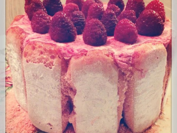 Charlotte Aux Framboises Et Biscuits Roses De Reims Recette Ptitchef