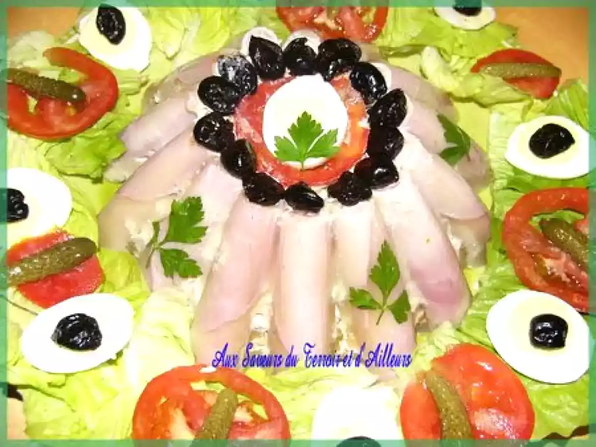 CHARLOTTE DE JAMBON ET MACEDOINE