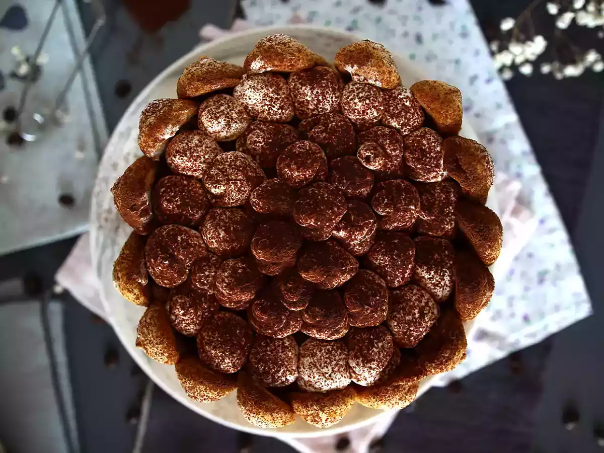 Charlotte façon tiramisu délicieuse et sans oeufs - photo 3