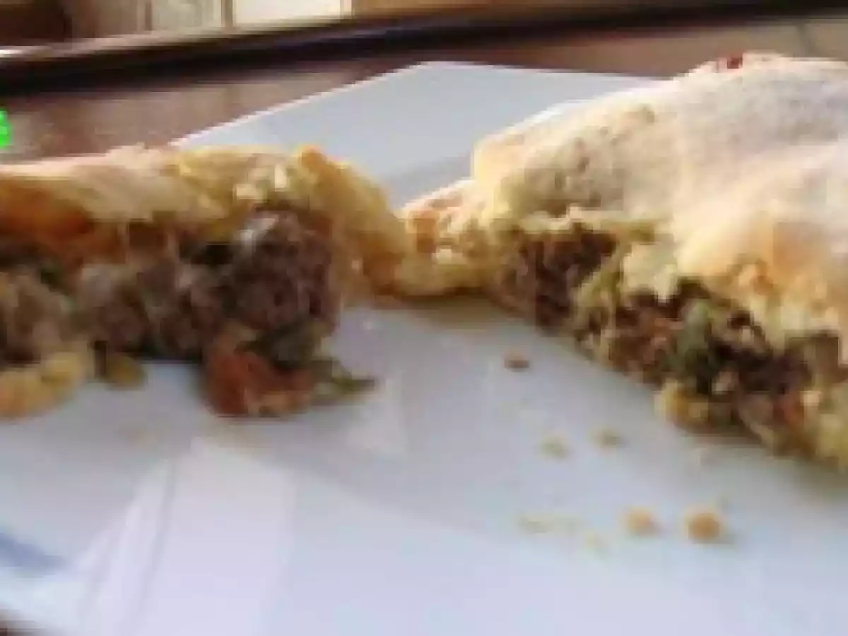 Chausson à la viande, poireau et champignons?