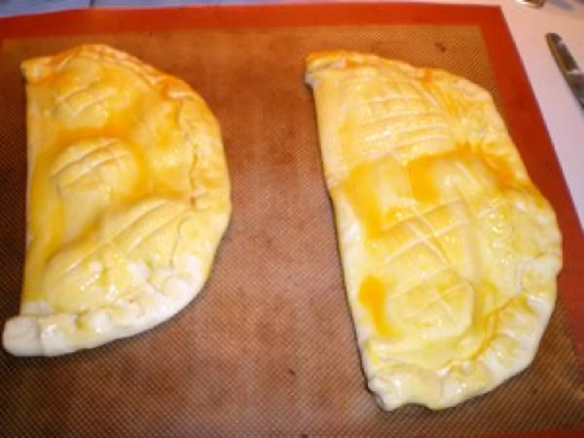 Chausson au jambon, chèvre et crème fraiche - photo 2