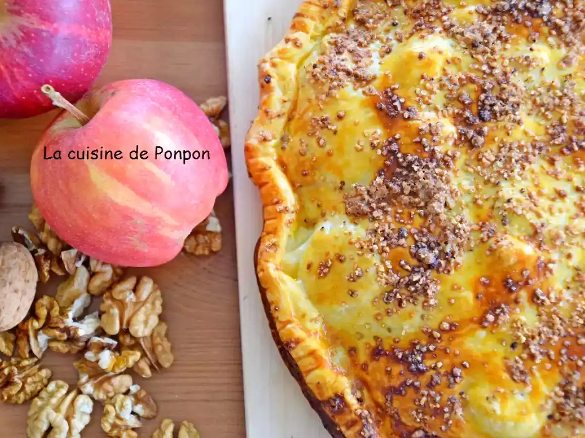 Chausson feuilleté aux pommes, bananes et spéculoos