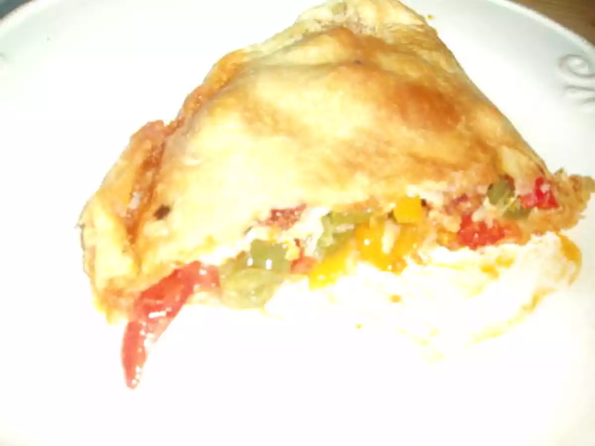 Chausson géant aux poivrons et chorizo