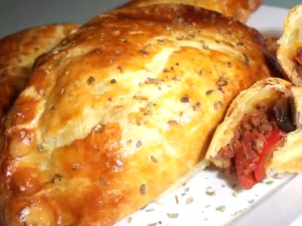 Chaussons à la viande hachée & aux petits légumes