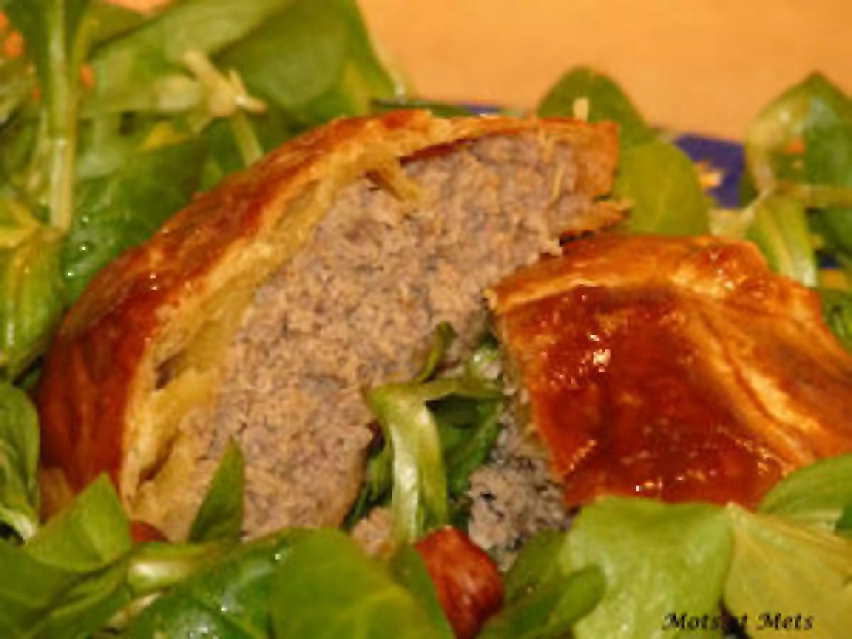 Chaussons gourmands du dimanche soir, veau et champignons