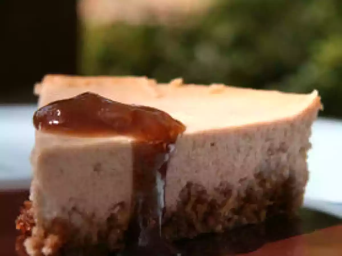 Cheese cake à la crème de marron, base noisette