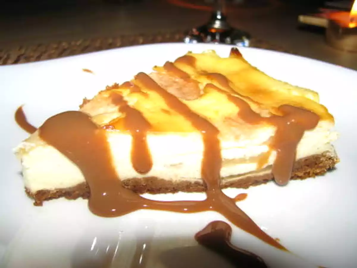 Cheese cake au chocolat blanc et poires