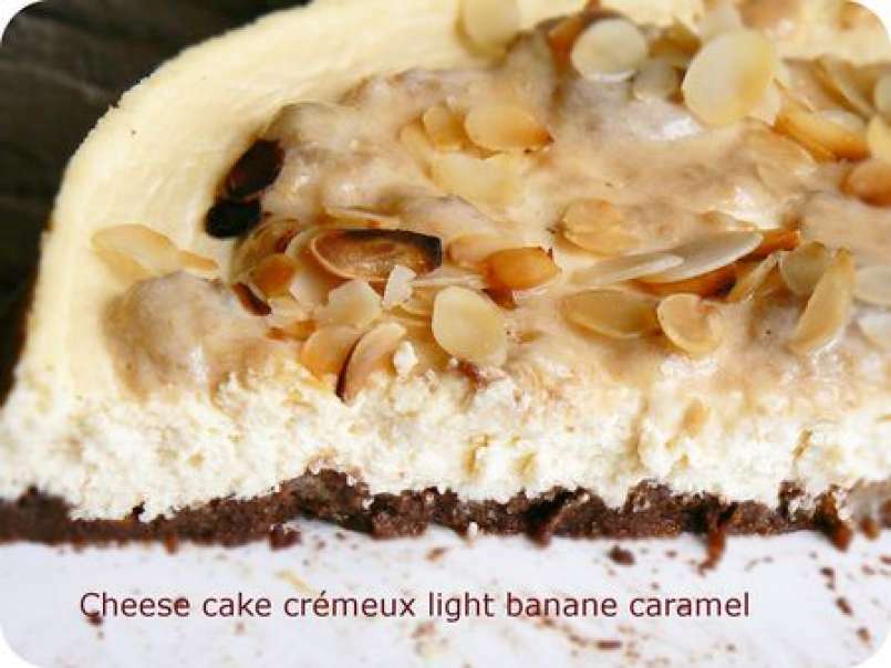 Cheese cake crémeux light banane caramel