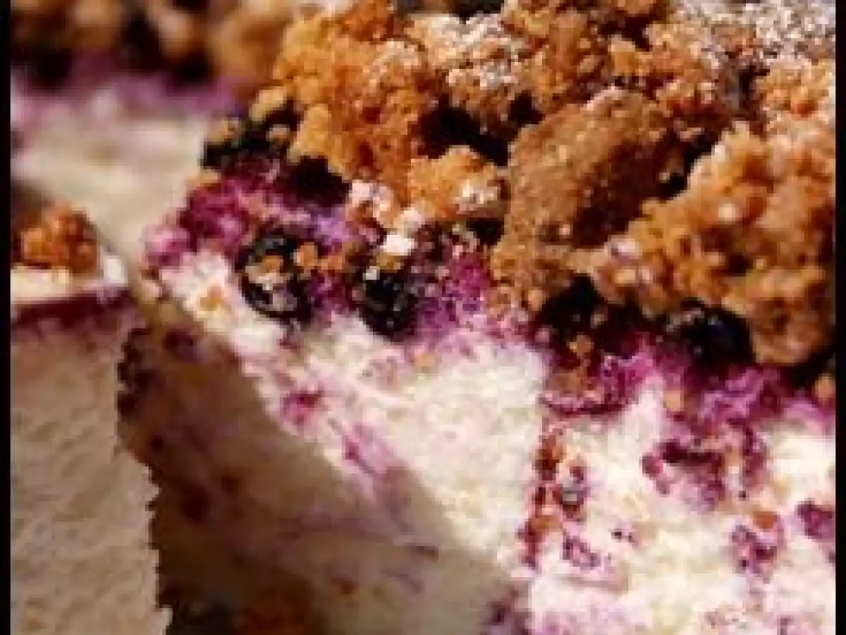 Cheese-cake crumbelisé aux myrtilles