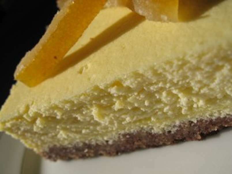 Cheese cake léger fromage blanc à l'orange fond chocolaté - photo 3