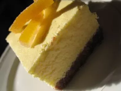Cheese cake léger fromage blanc à l'orange fond chocolaté - photo 2