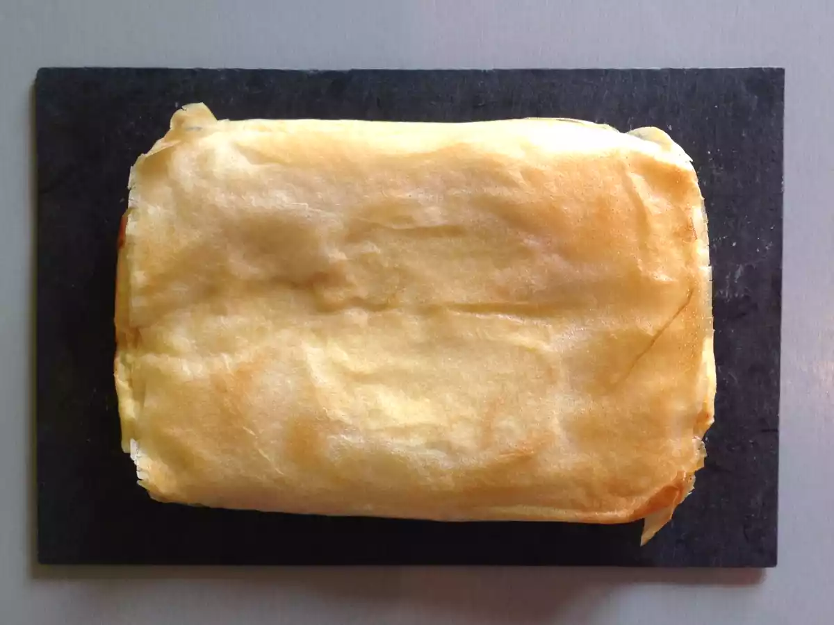 Cheese pie à la moutarde en feuille de brick