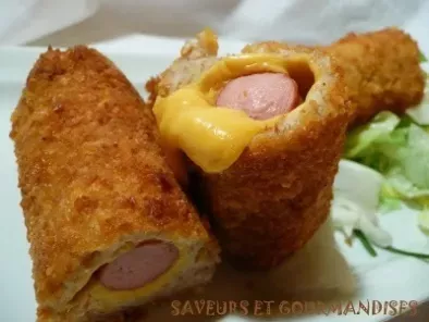 Cheese sausage bread rolls