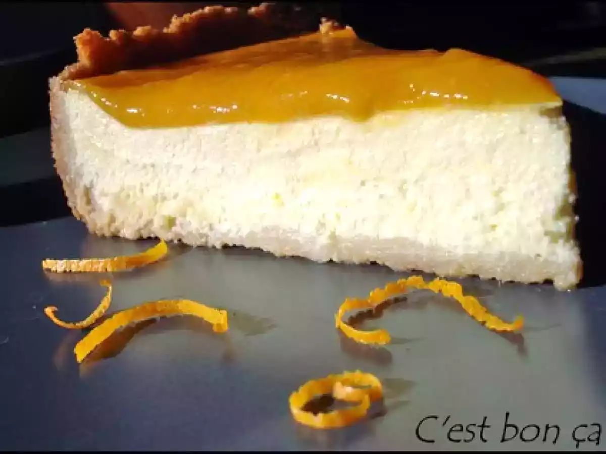 Cheesecake à l'orange et à la mangue