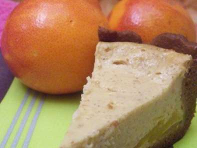 Cheesecake à l'orange sanguine et à la mangue