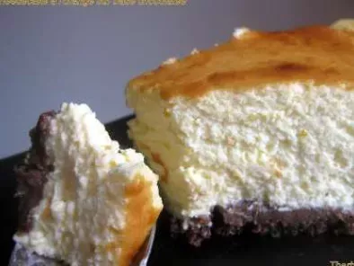 Cheesecake à l'orange sur base chocolatée