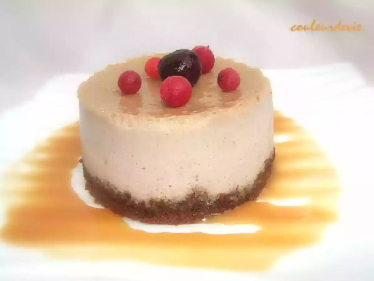 Cheesecake à la banane sauce caramel au lait de coco-rhum