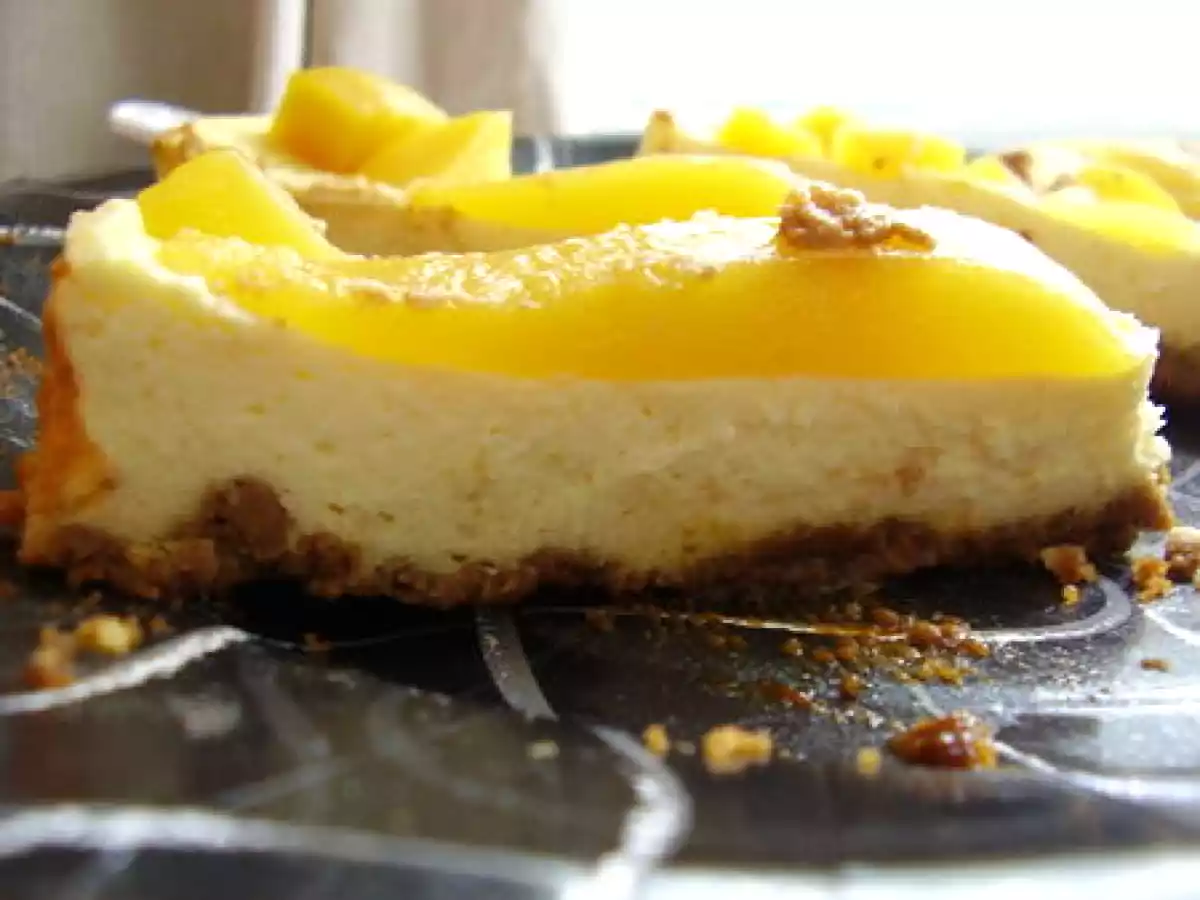 Cheesecake à la mangue.
