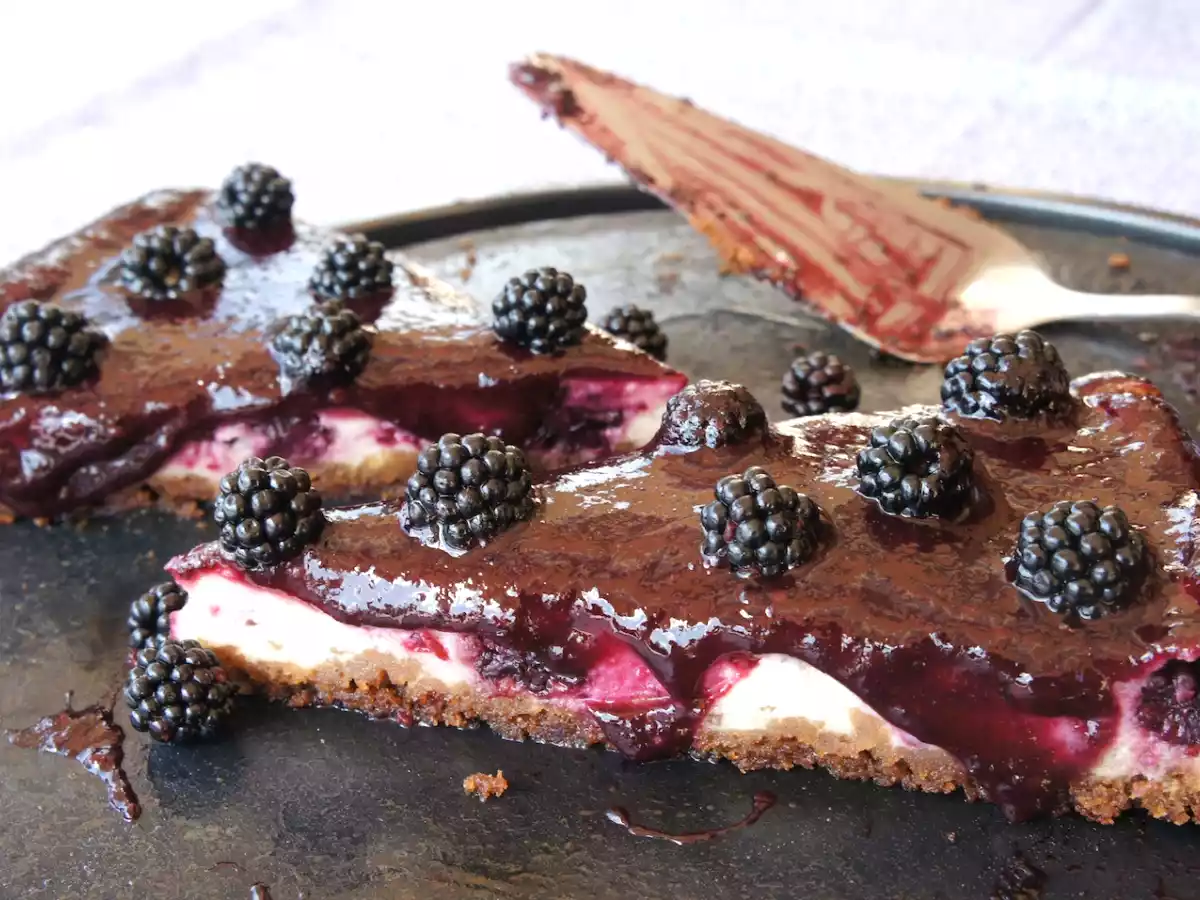 Cheesecake à la mûre