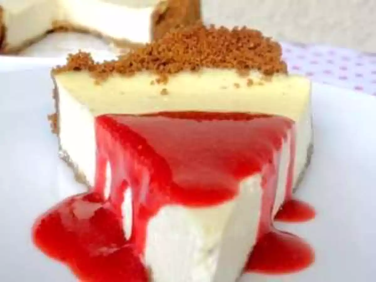 Cheesecake à la Vanille & son Coulis de Fraises