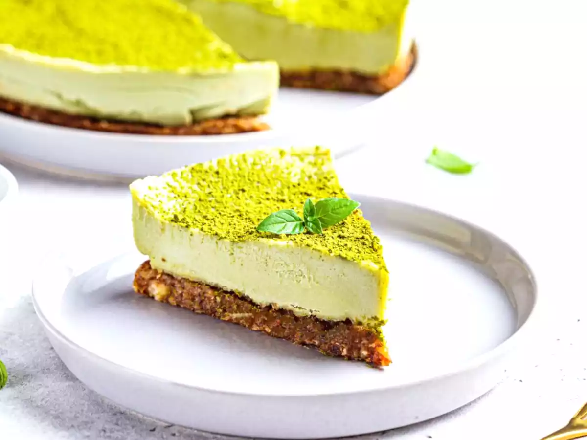 Cheesecake au thé matcha