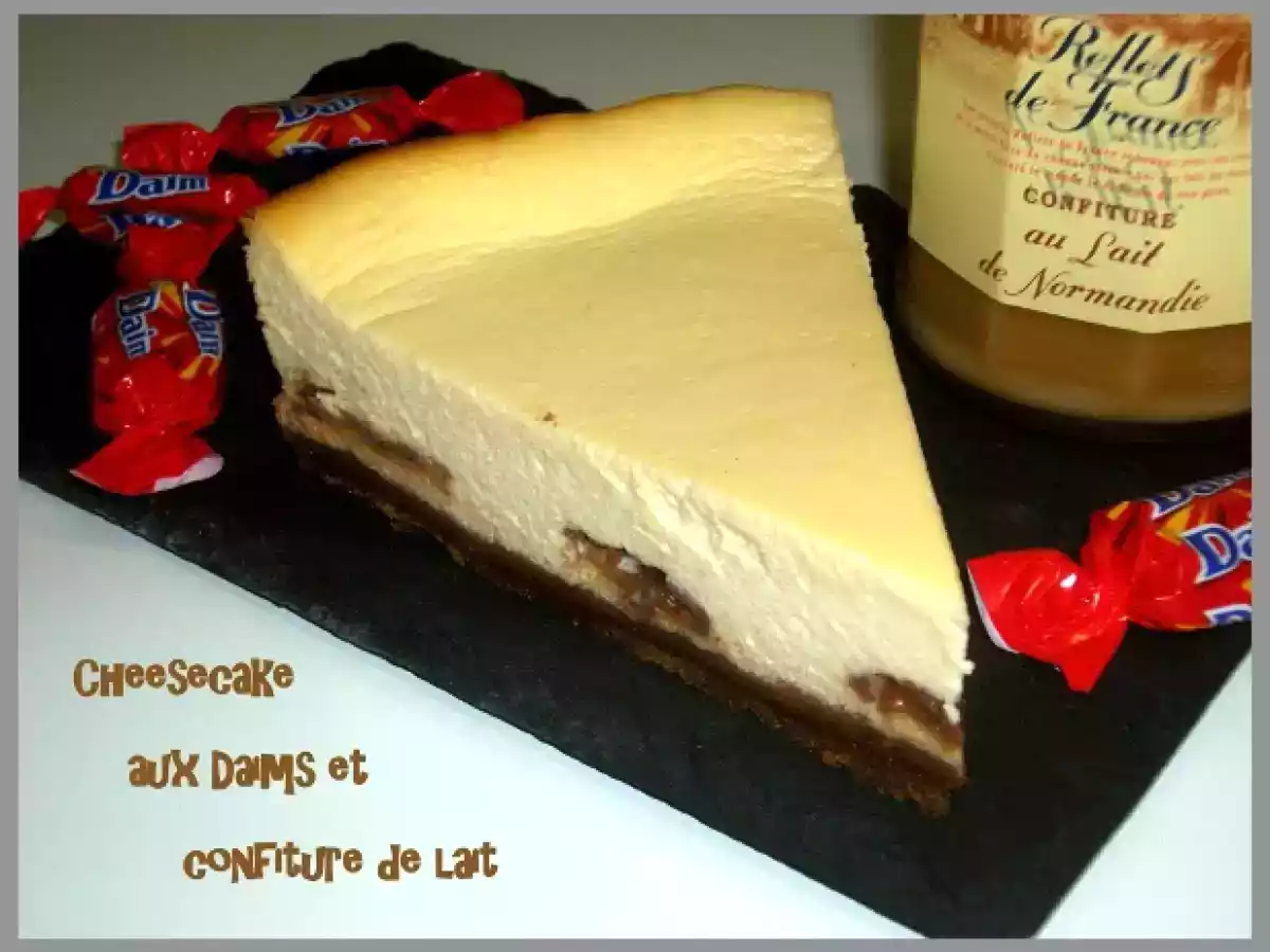 Cheesecake aux Daims et confiture de lait