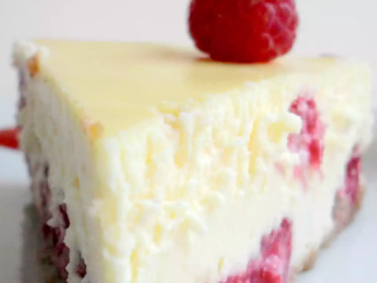 Cheesecake aux Framboises & Chocolat Blanc