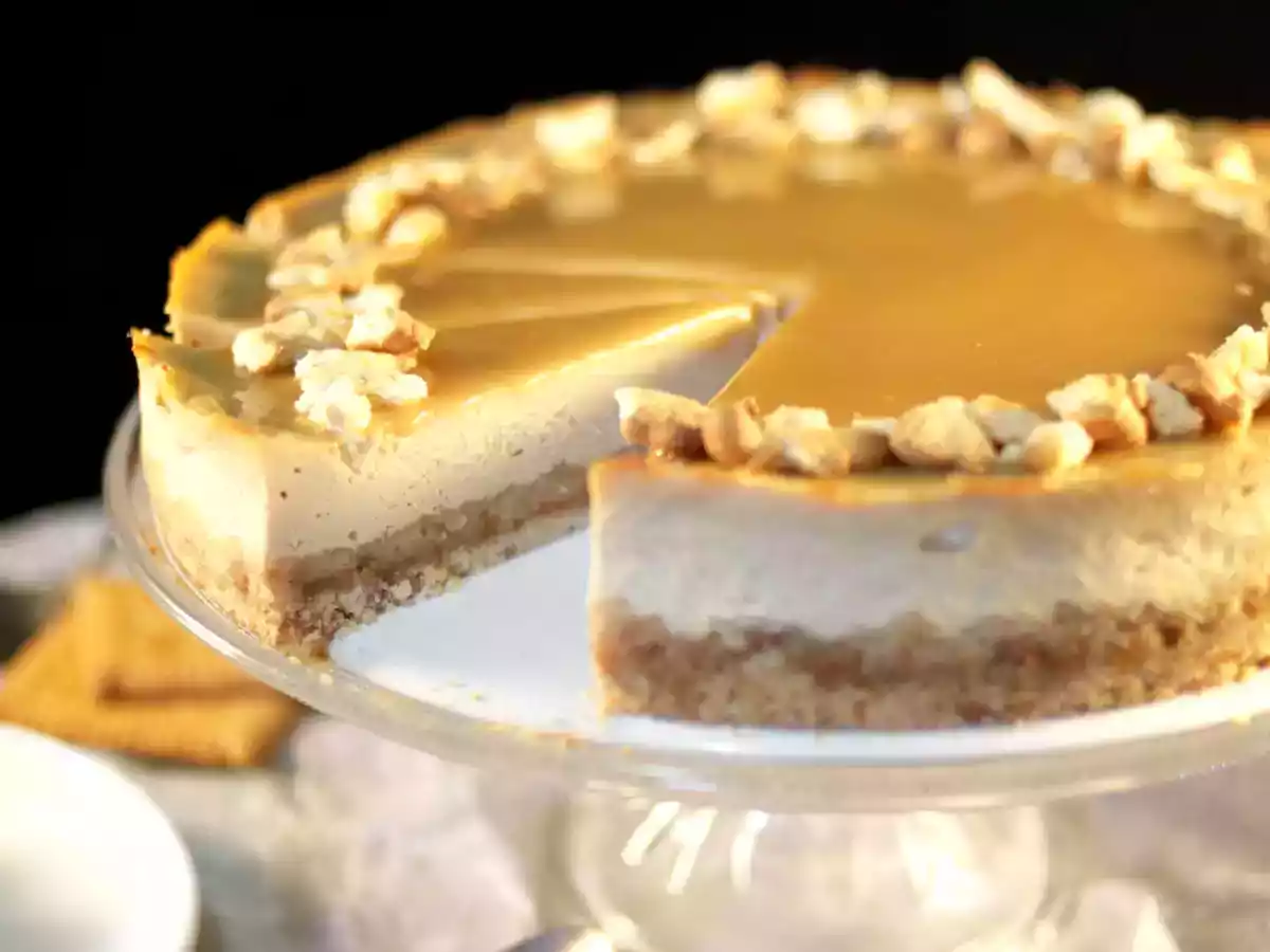 Cheesecake aux petits-beurre & caramel beurre salé