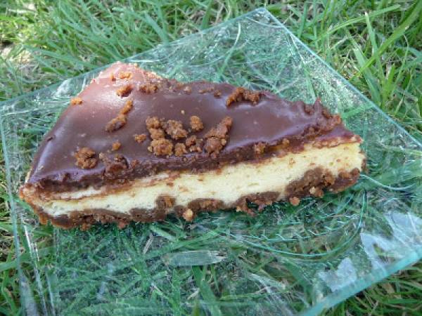 Cheesecake chocolat, caramel et speculoos