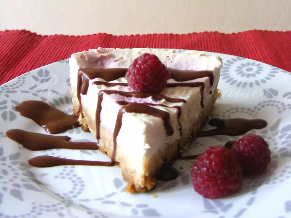 Cheesecake coco-framboises et son coulis de chocolat noir - photo 2