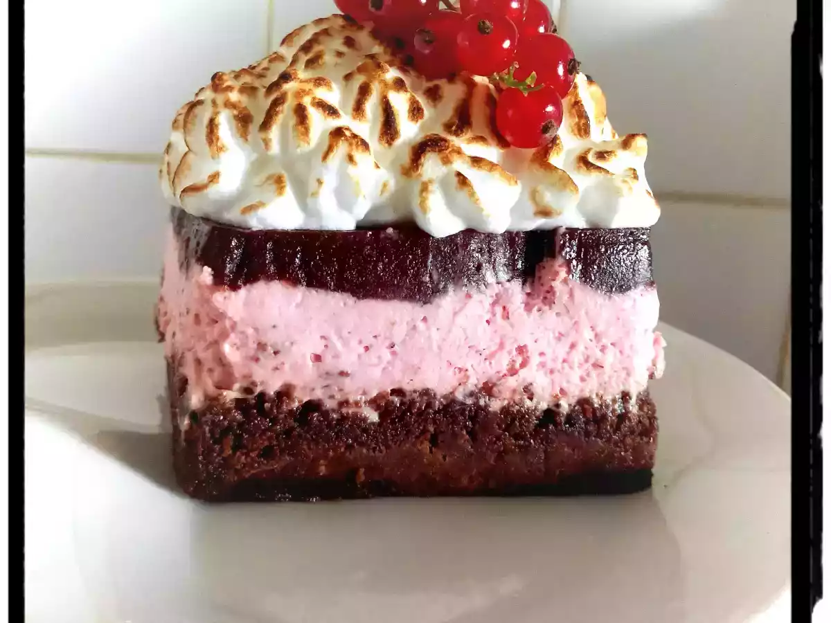 Cheesecake cookies mousse fromage-blanc à la fraise et sa gelée de coulis meringué - photo 2