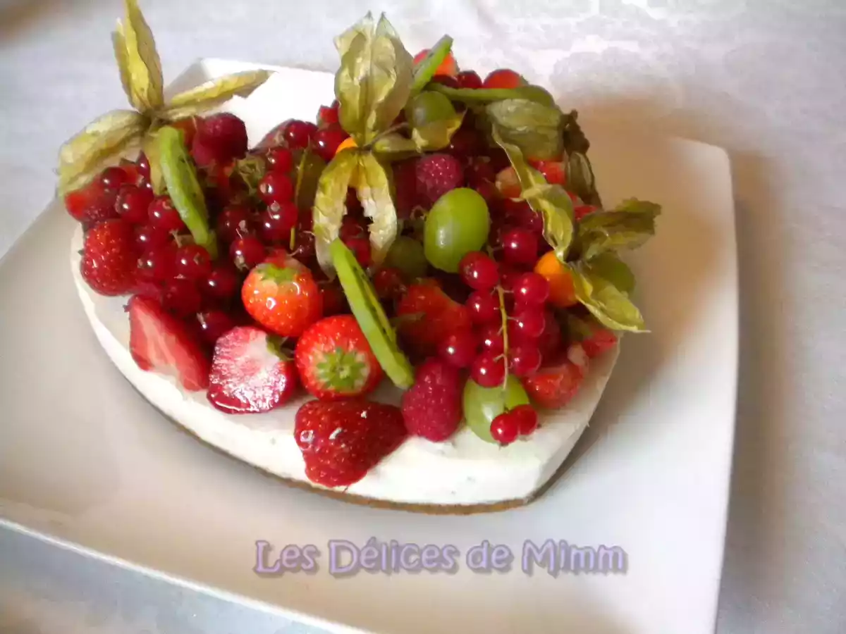 Cheesecake en cœur aux fruits frais - photo 2