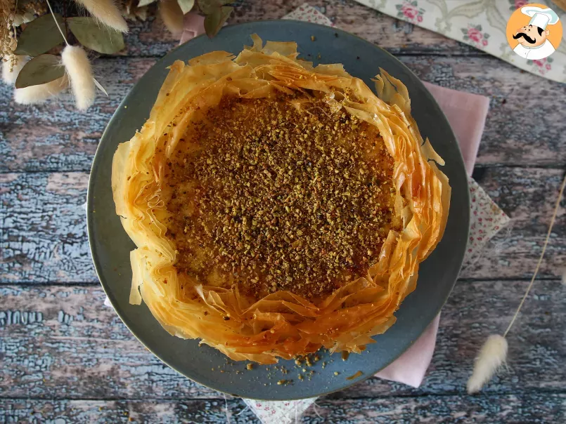 Cheesecake façon baklava à la pistache, croustillant et fondant, photo 6