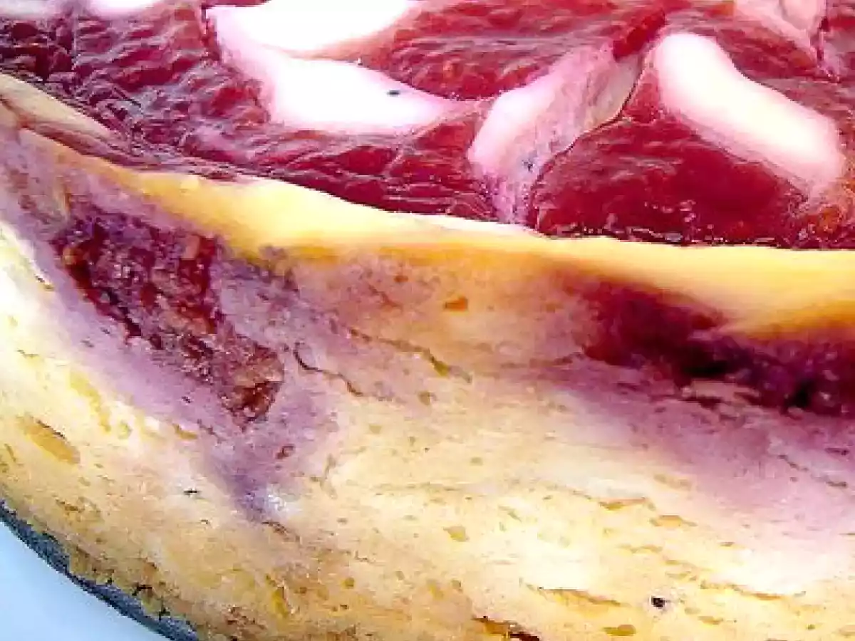 Cheesecake marbré à la framboise